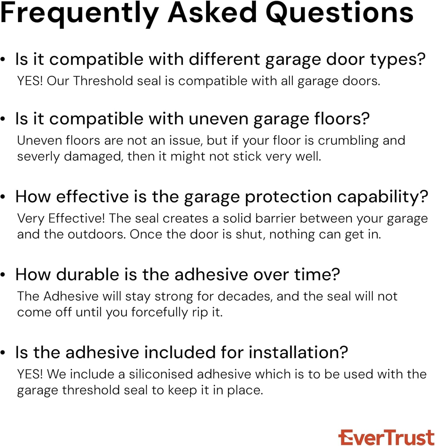 20Ft/6M Garage Threshold Seal Strip