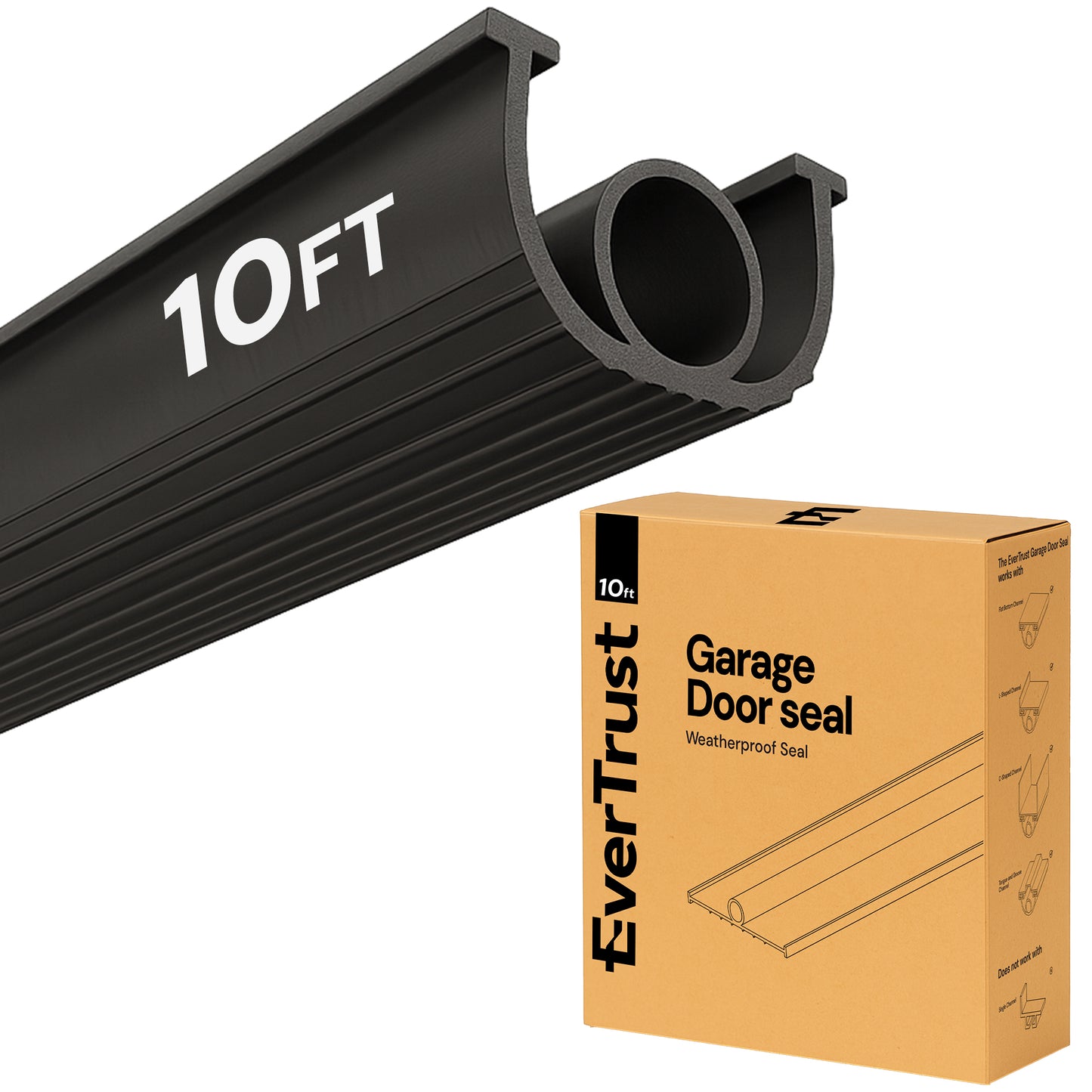 10Ft/3M Garage Door Bottom Seal