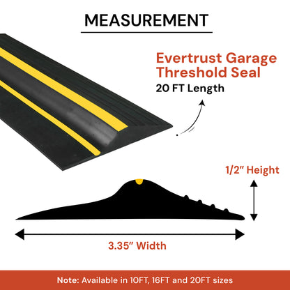 20Ft/6M Garage Threshold Seal Strip