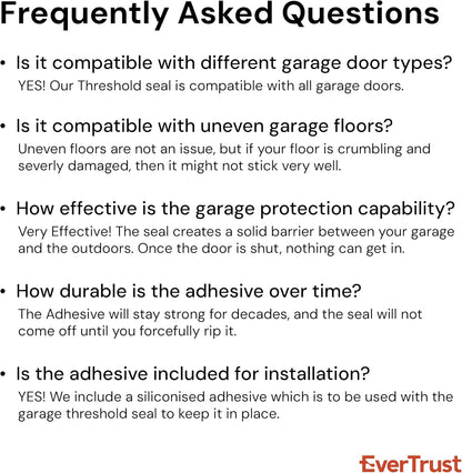 20Ft/6M Garage Threshold Seal Strip
