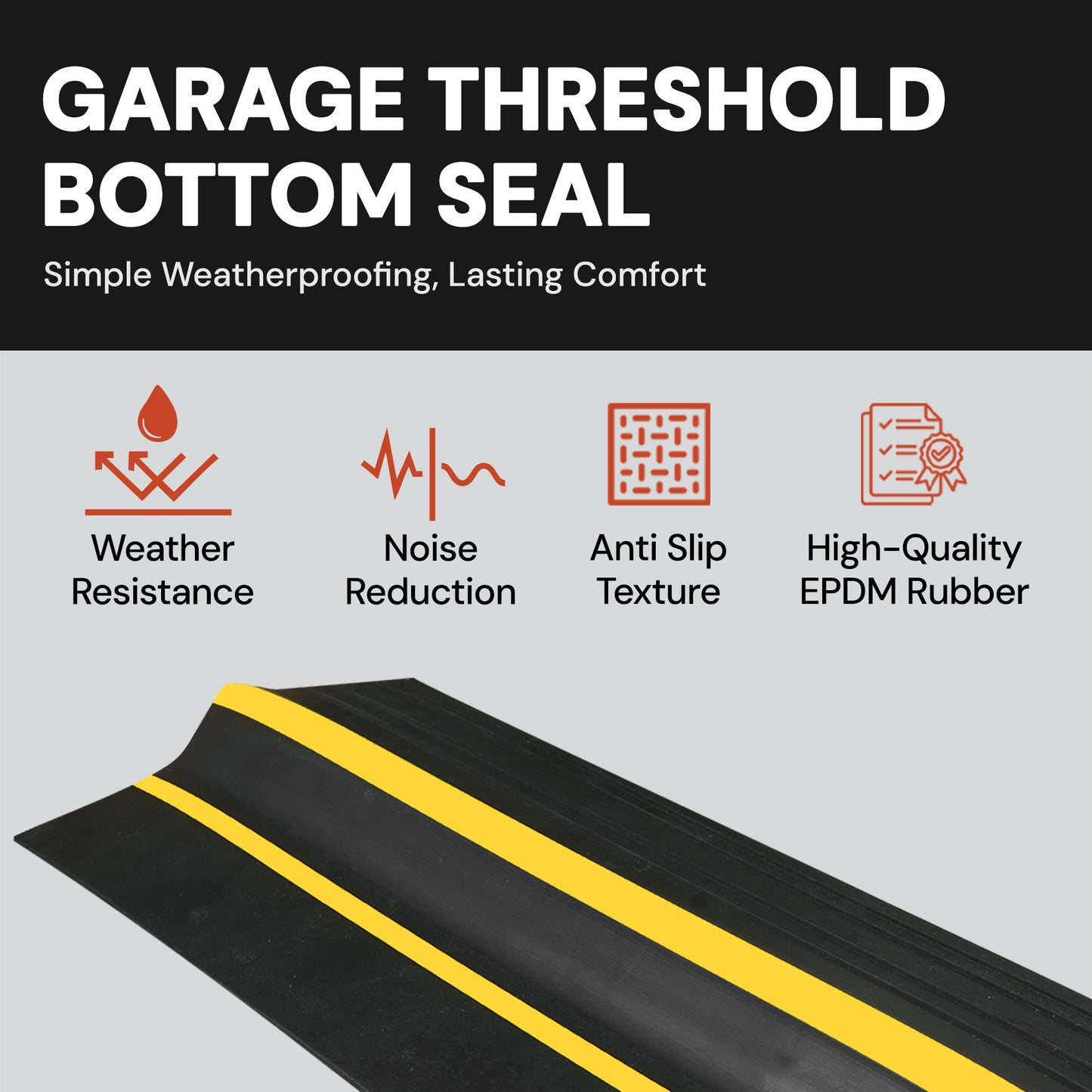 10Ft/3M Garage Threshold Seal Strip